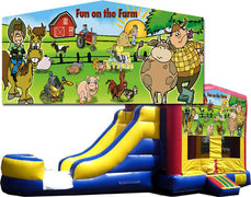 (C) Fun on the Farm Bounce Slide Combo old