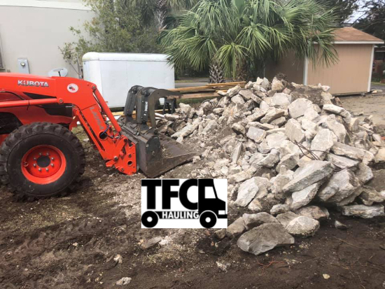 hauling a debris in gulf breeze