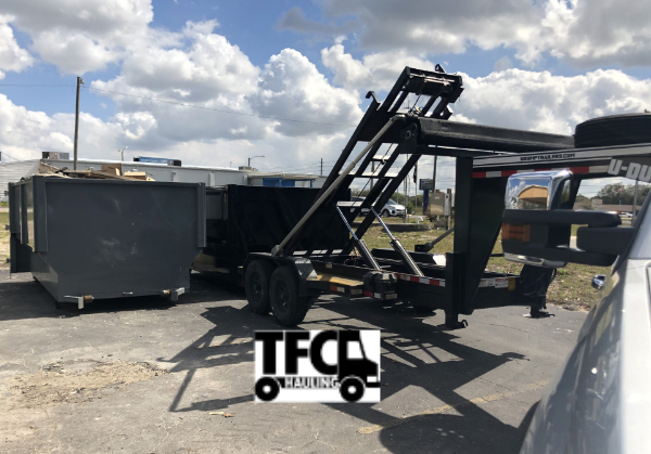 roll off dumpster rental trailer pace FL