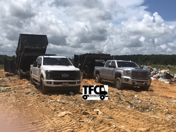 unloading junk on the land mill