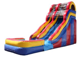 18' Double Dip SL (Single Lane) Water Slide with Inflatable Pool