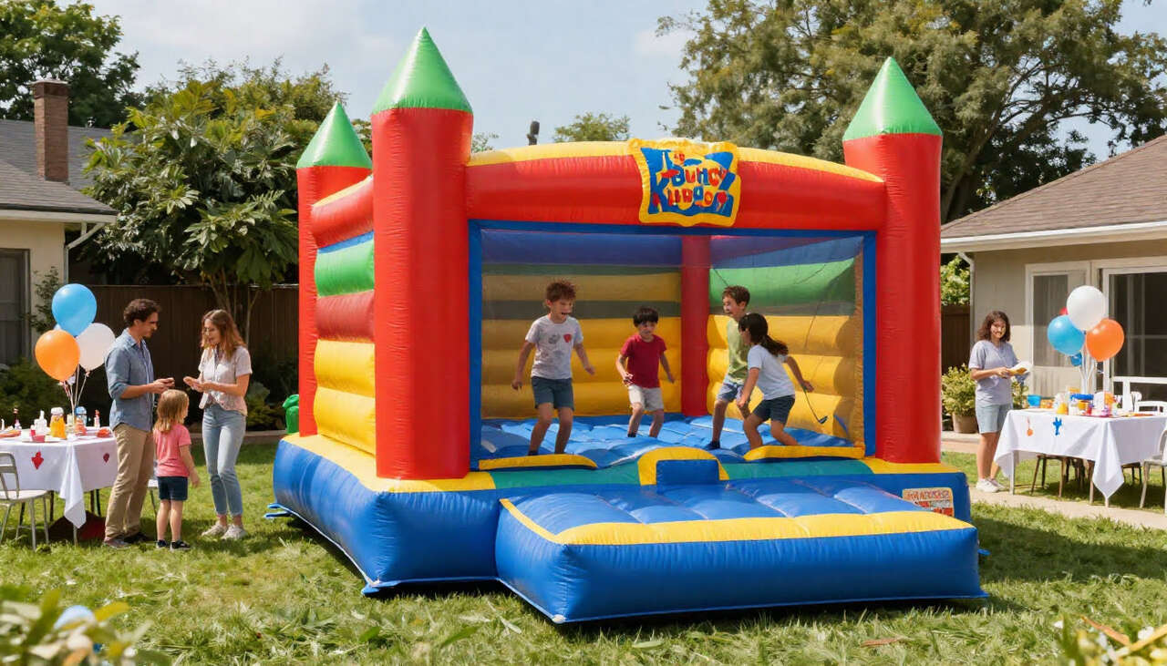 Clean inflatable bounce house ready for kids party in Anna TX
