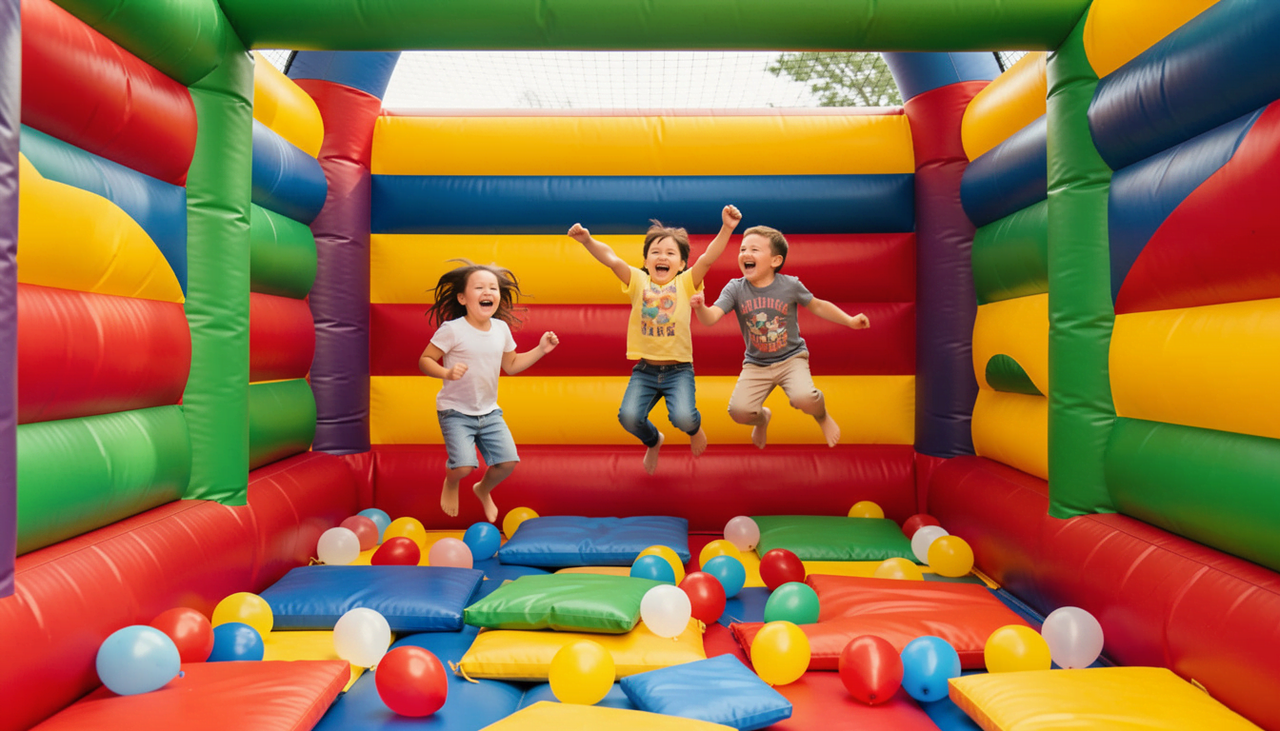 Small bounce house rental for toddlers in Plano Texas backyard