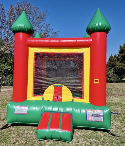 (43) The Jolly Jump Castle! with  Basketball  Hoop