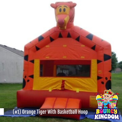 (#1) Orange tiger with Basketball Hoop