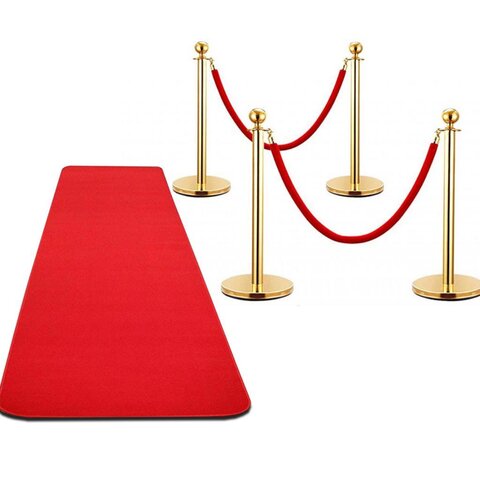 Res Carpet W/ Gold Stands