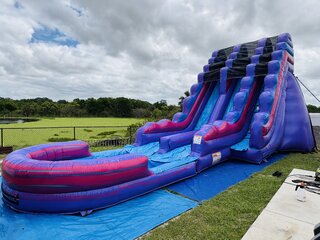 21’ Purplish Dual Lane Waterslide 