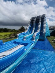 21’ Ocean Blue Dual Lane Waterslide 