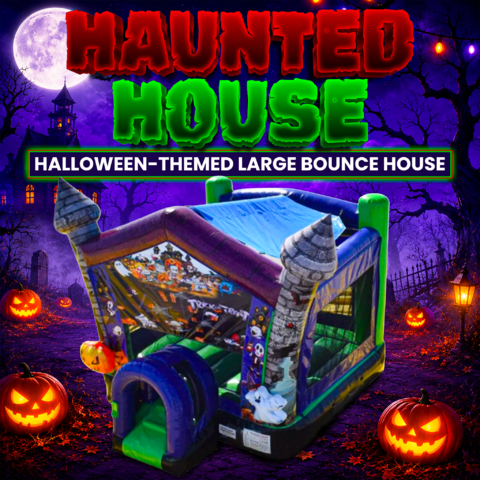 Haunted House Halloween-Themed Large Bounce House