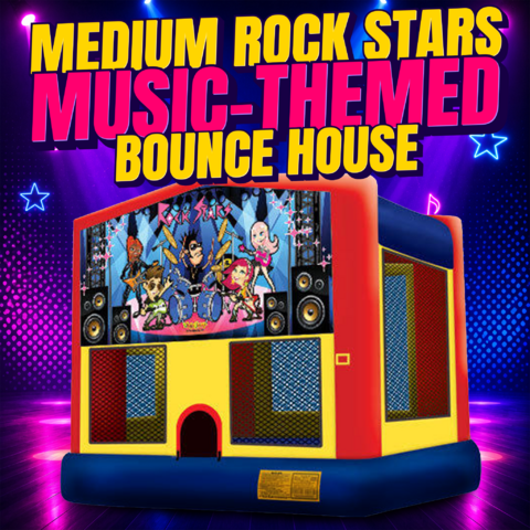 Medium Rock Stars Music-Themed Bounce House