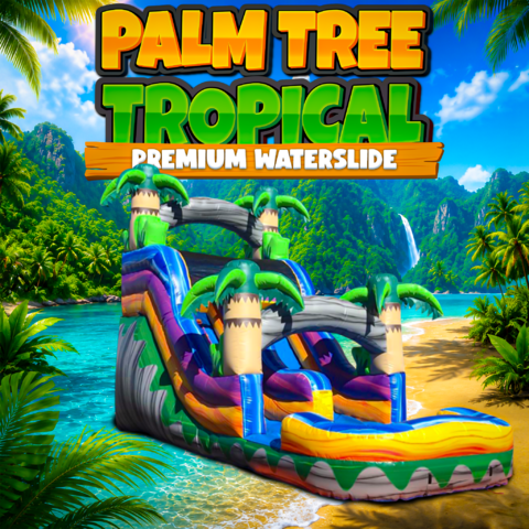 Palm Tree Tropical Premium Waterslide