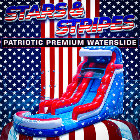 Stars and Stripes Patriotic Premium Waterslide