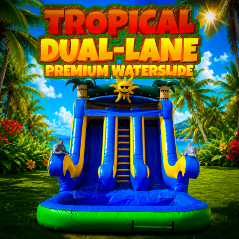 Tropical Dual-Lane Premium Waterslide