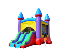 Jelly Bean Castle Bounce House and Dual Slide Combo