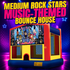 Medium Rock Stars Music-Themed Bounce House