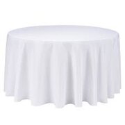 Round White Table Cloth