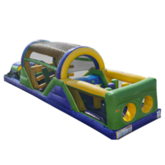 30' Dual Lane Obstacle Backyard Challenge Green