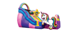 Rainbow Unicorn 15 Foot Water slide Wet/Dry
