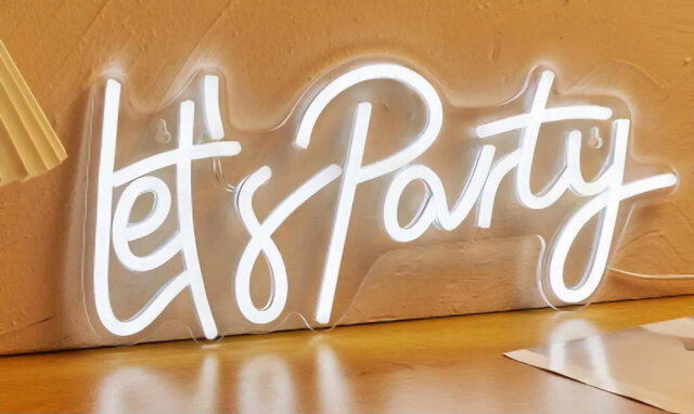 Let's Party Neon Sign