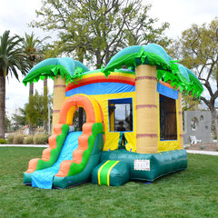 Tropical Bounce House with Slide