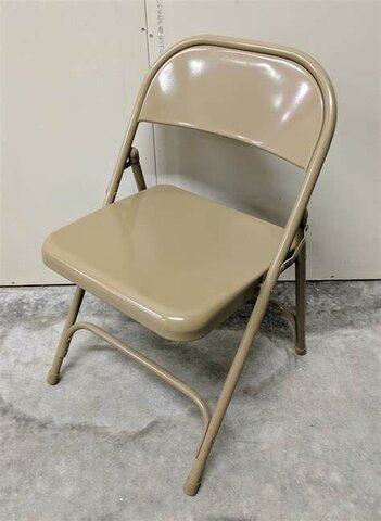 Tan Metal Folding Chairs