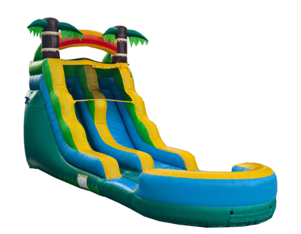 16 ft Tropical inflatable slide wet or dry