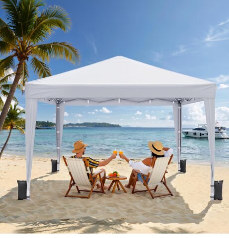 10 x 10 pop up canopy without walls/windows 