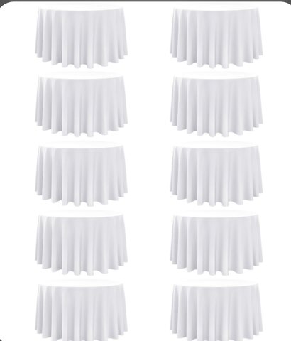 White round tablecloth 5 ft 