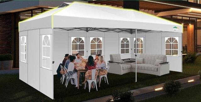 10 x 20 pop up canopy with walls/windows 