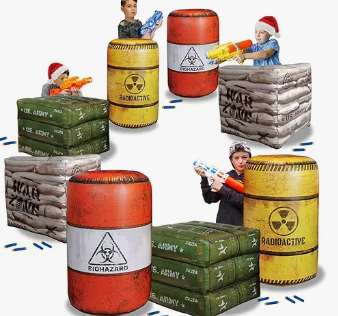 Inflatable nerf barriers
