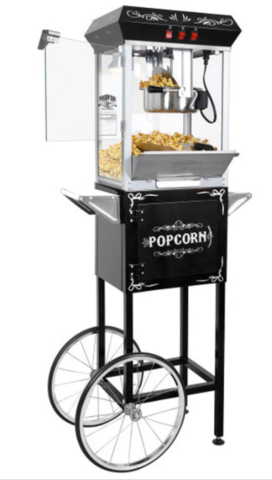 Large Black Popcorn Machine