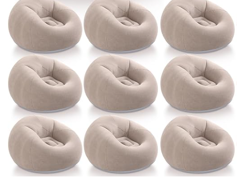 Inflatable bean bags brown