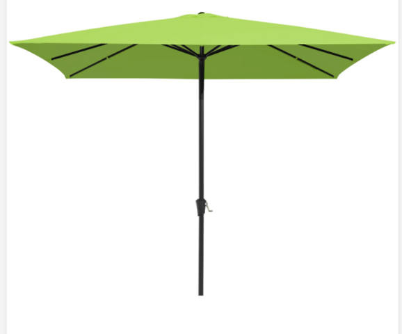 Green Umbrellas and Umbrella Stand