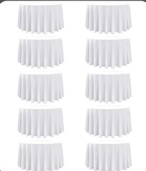 White round tablecloth 5 ft 
