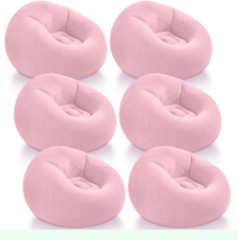 Inflatable bean bags pink