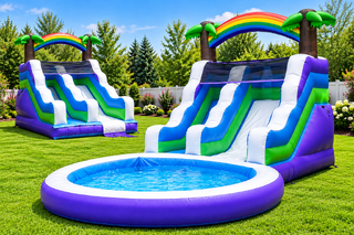 12 ft Palm Tree Slide or Waterslide wet or dry