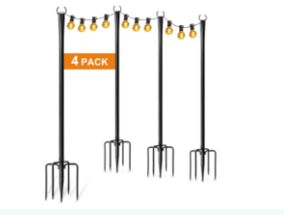 Light poles with lights