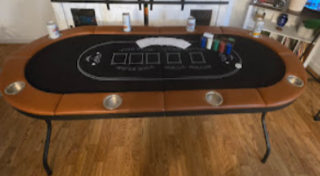 Texas Hold Em Table with 8 chairs