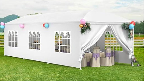White Party Tent with walls or windows 10x30