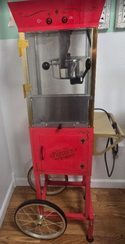 Large Red Popcorn Machine