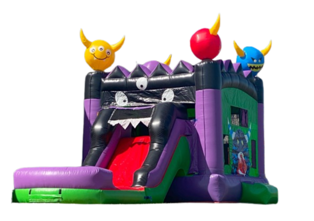 Monster Bounce House with Water Slide