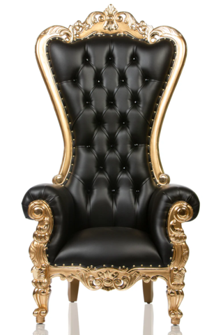 BLACK LEATHER / GOLD (Shellback Throne)