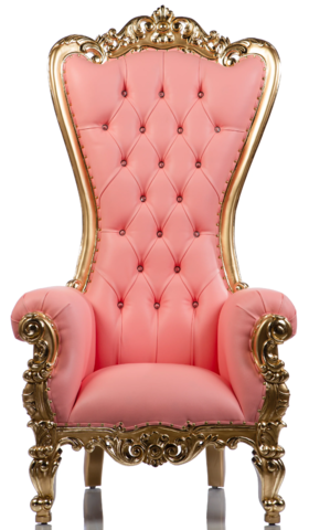 BABY PINK  LEATHER / GOLD  (Shellback Throne)