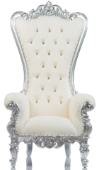 IVORY LEATHER / SILVER (Shellback Throne)