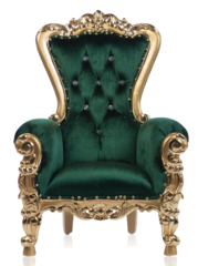 KIDS Green Velvet / Gold Throne