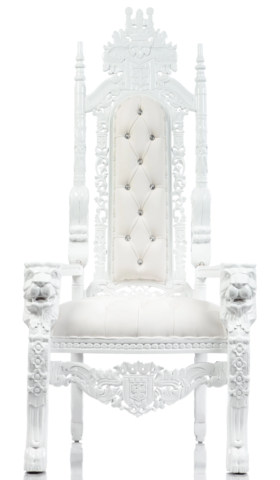 WHITE LEATHER/ WHITE (Lionhead Throne) 