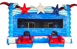 XL Red,White and Bounce House 