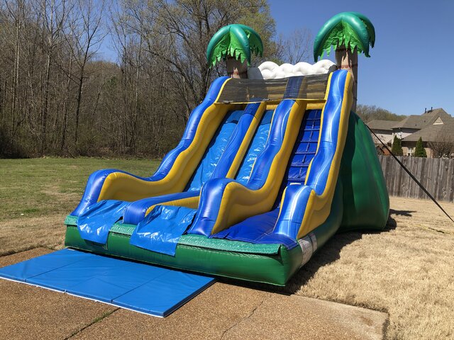 18ft Tropical Dual Lane Dry Slide for rent in Memphis, TN