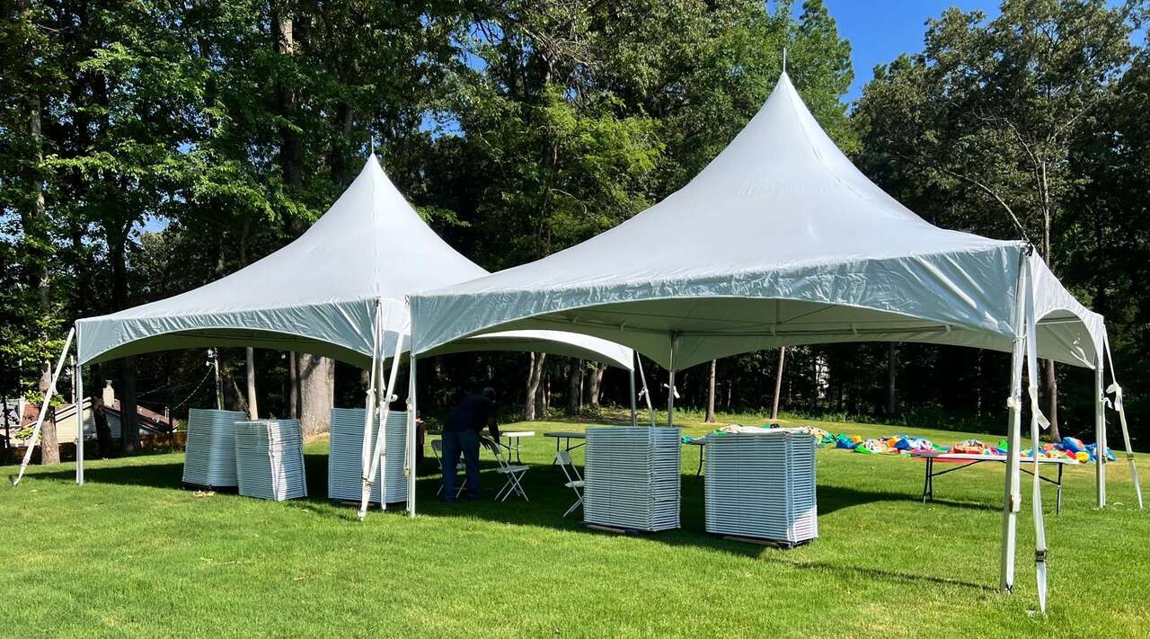 Two White Party Tents