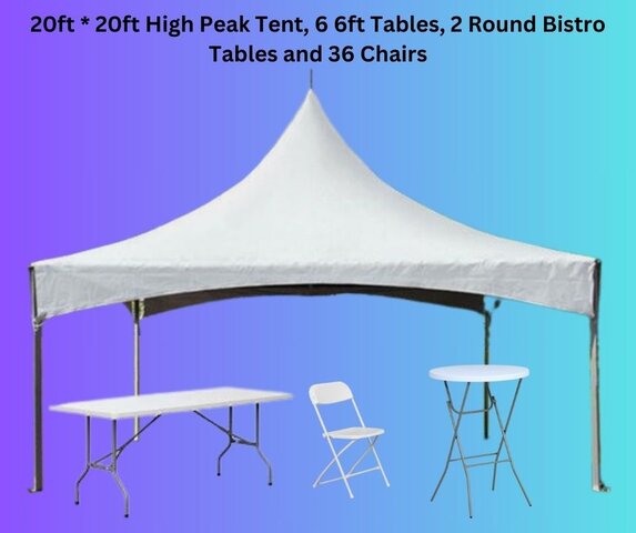 Package Deal  20ft * 20ft High Peak Tent